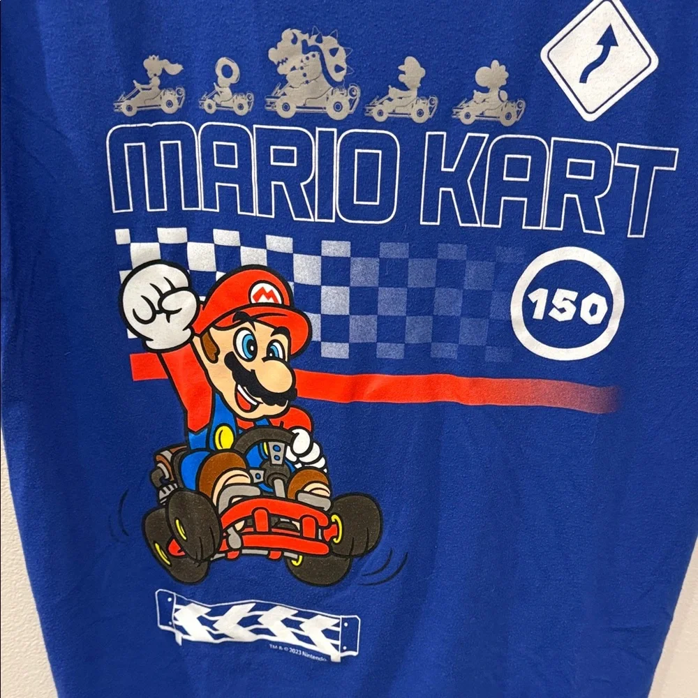 Old Navy Royal Blue Mario Kart Tee